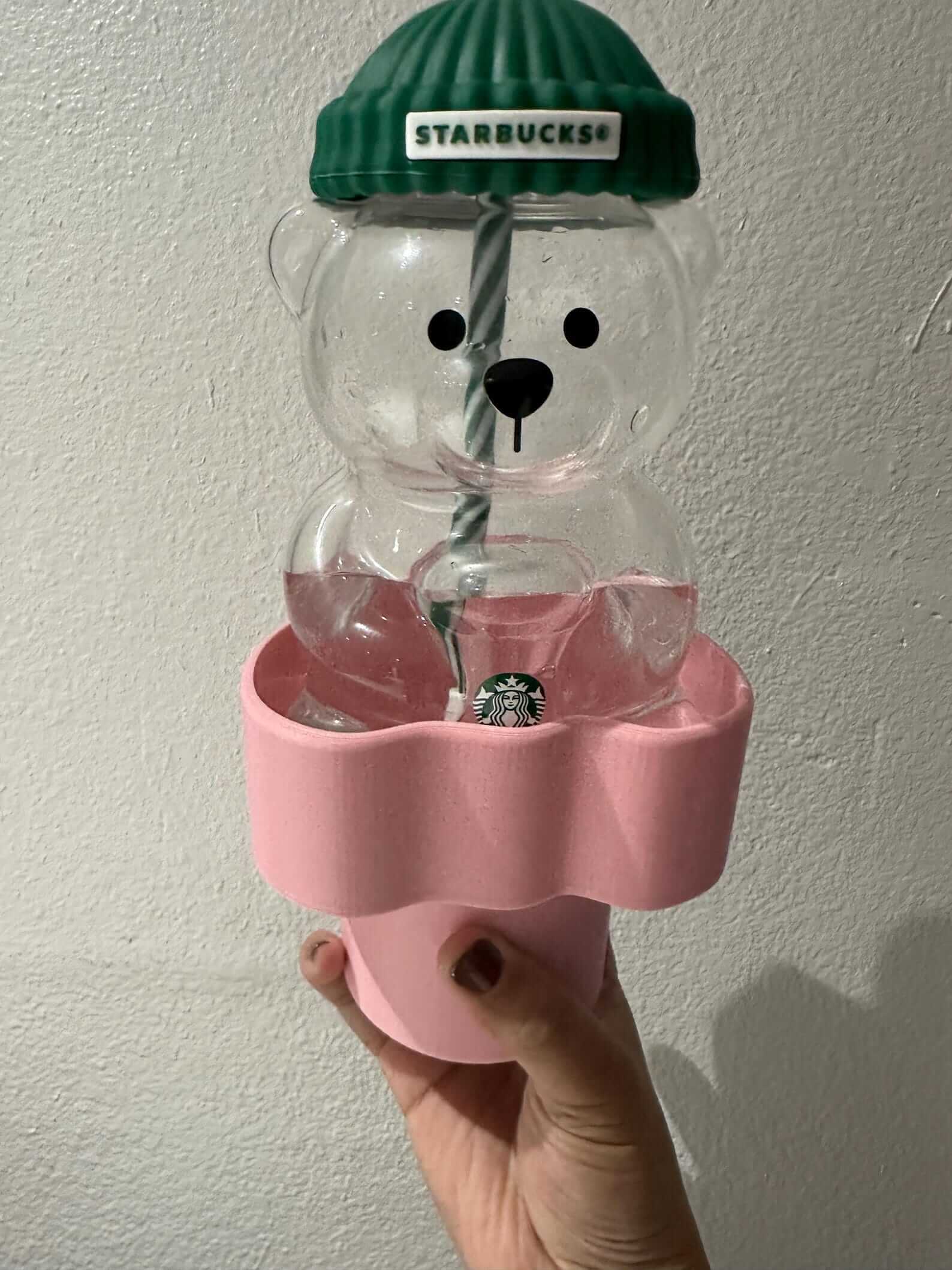 20oz bear glass cup with straw for iced coffee aesthetic drinkware