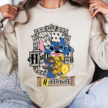 Cute Stitch Harry Potter Hogwarts T-shirt with magical design