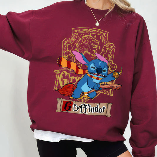 Cute Stitch Harry Potter Hogwarts T-shirt with magical design