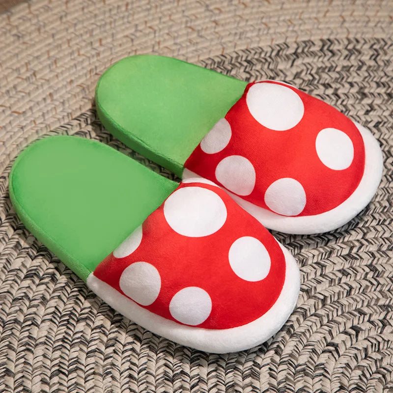 funny chomper plant kawaii plush slippers for men and women