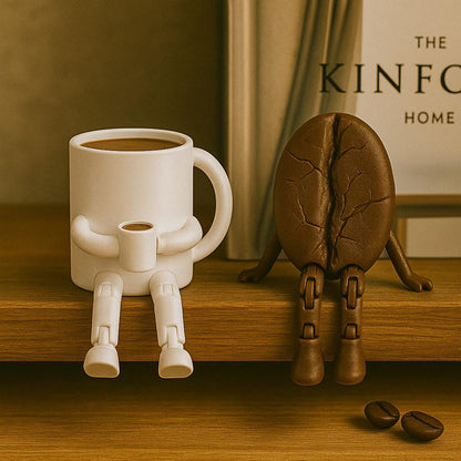 funny coffee figurine for coffee bar decor and coffee lovers gift