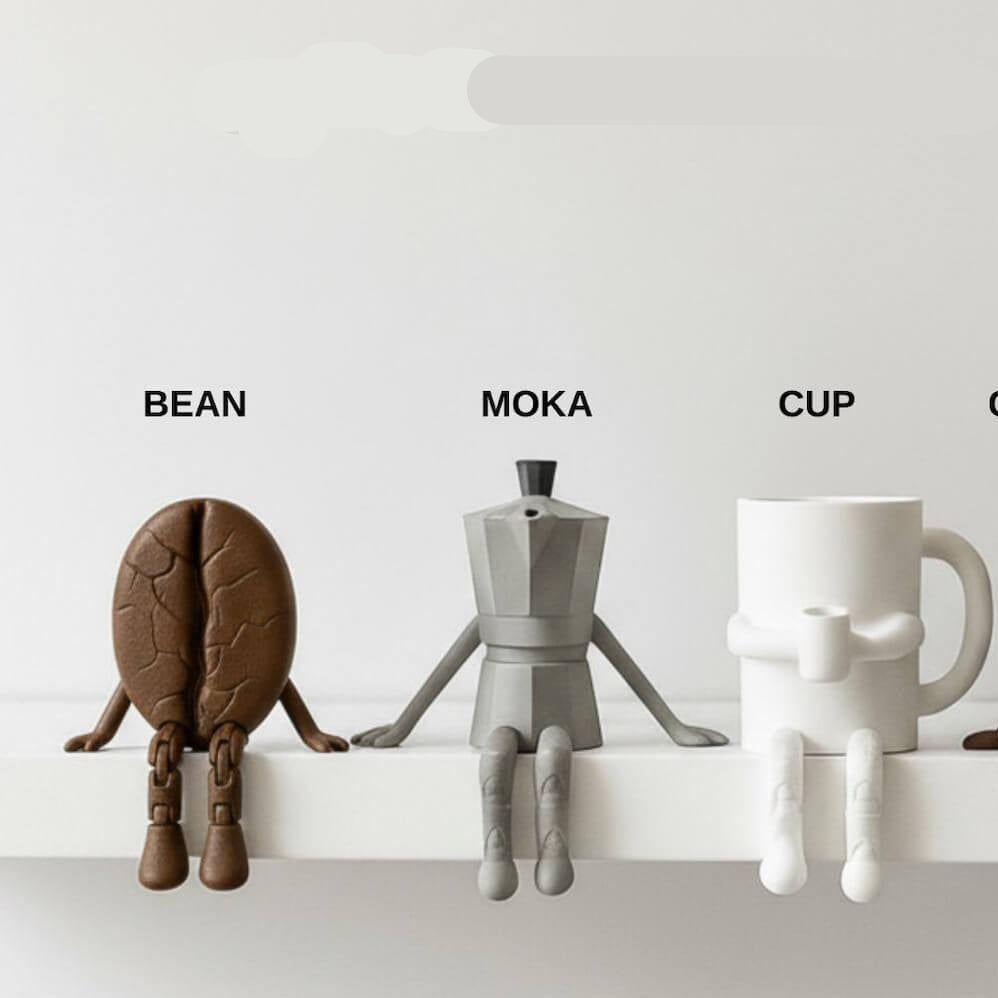 funny coffee figurine for coffee bar decor and coffee lovers gift