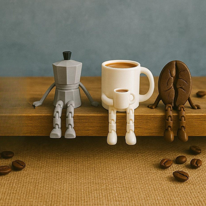 funny coffee figurine for coffee bar decor and coffee lovers gift