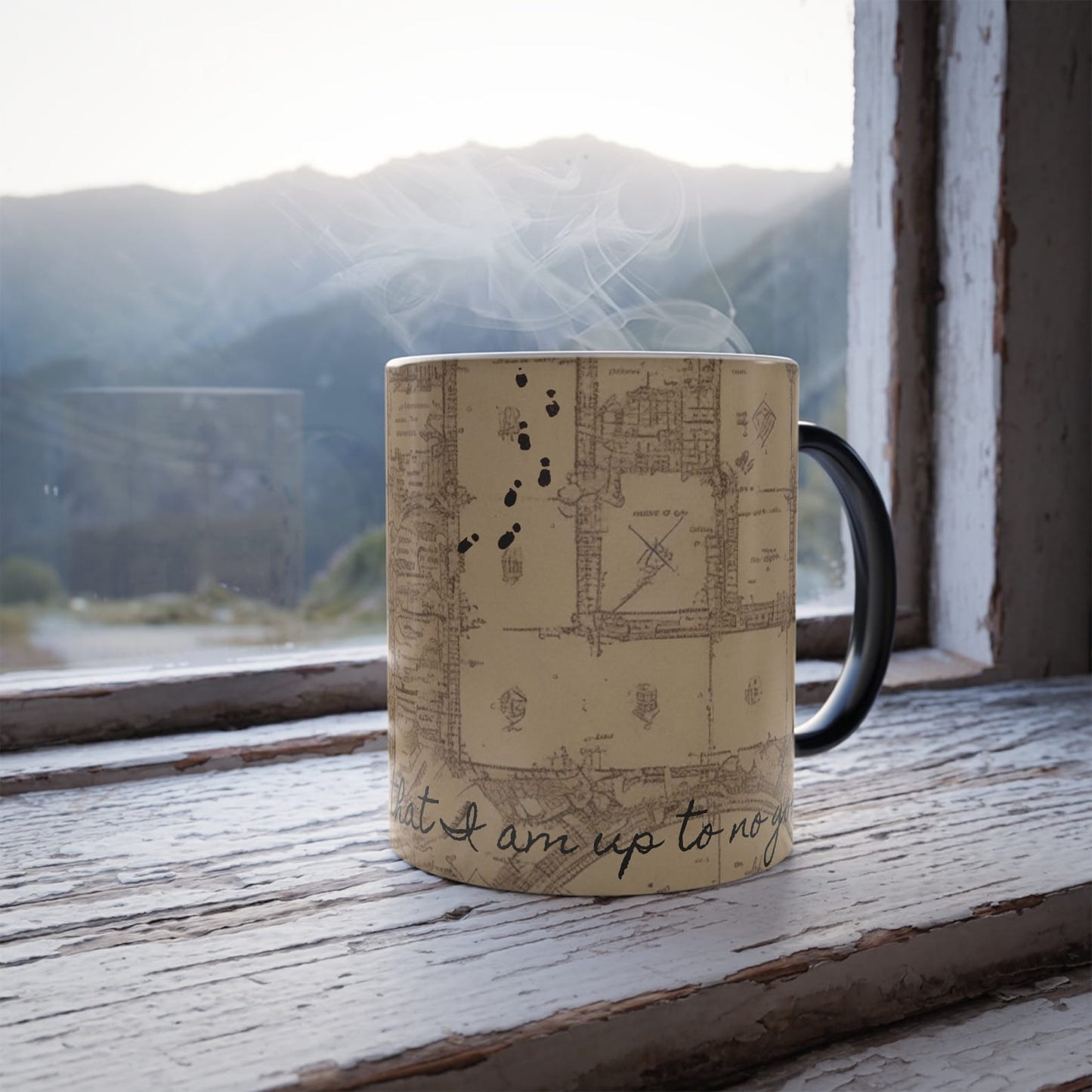 Harry Potter Marauder's Map heat reactive color changing mug