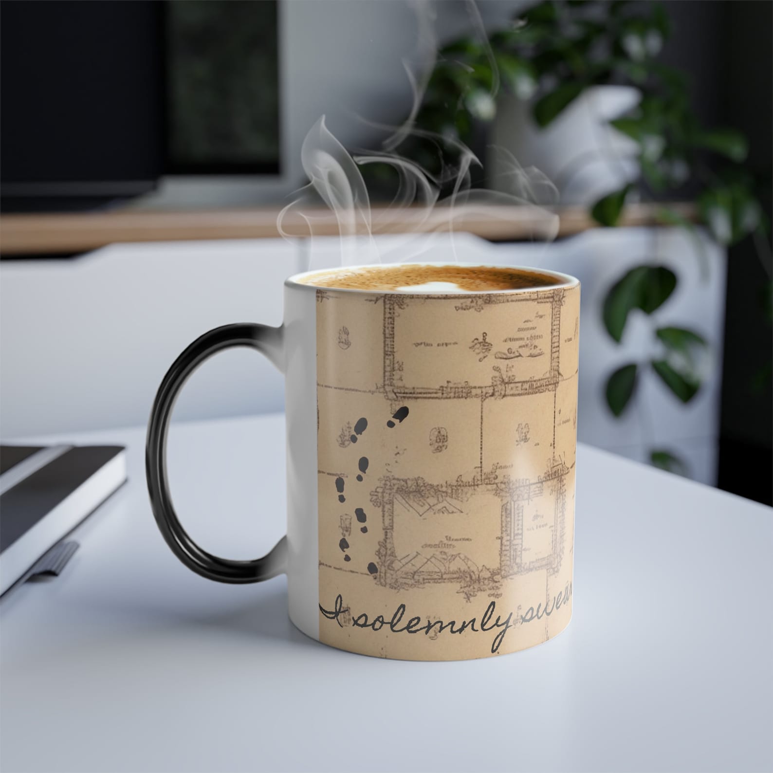 Harry Potter Marauder's Map heat reactive color changing mug