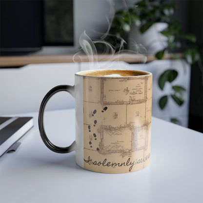 Harry Potter Marauder's Map heat reactive color changing mug