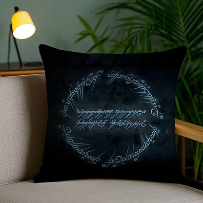 Elvish Ring Script Pillow