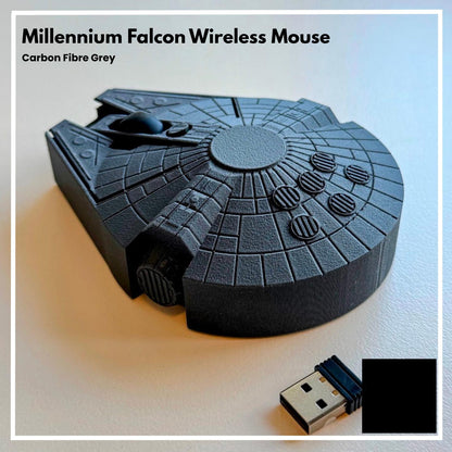 Millennium Falcon wireless mouse with LED lights for Star Wars fans
