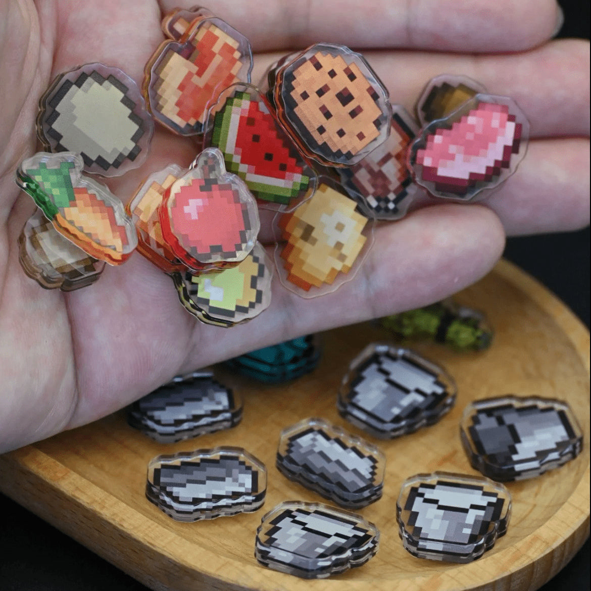 Minecraft crafting recipe fridge magnets set for gamers