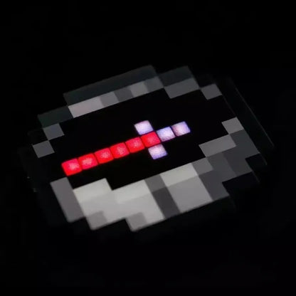 retro pixel style led electronic compass keychain gadget