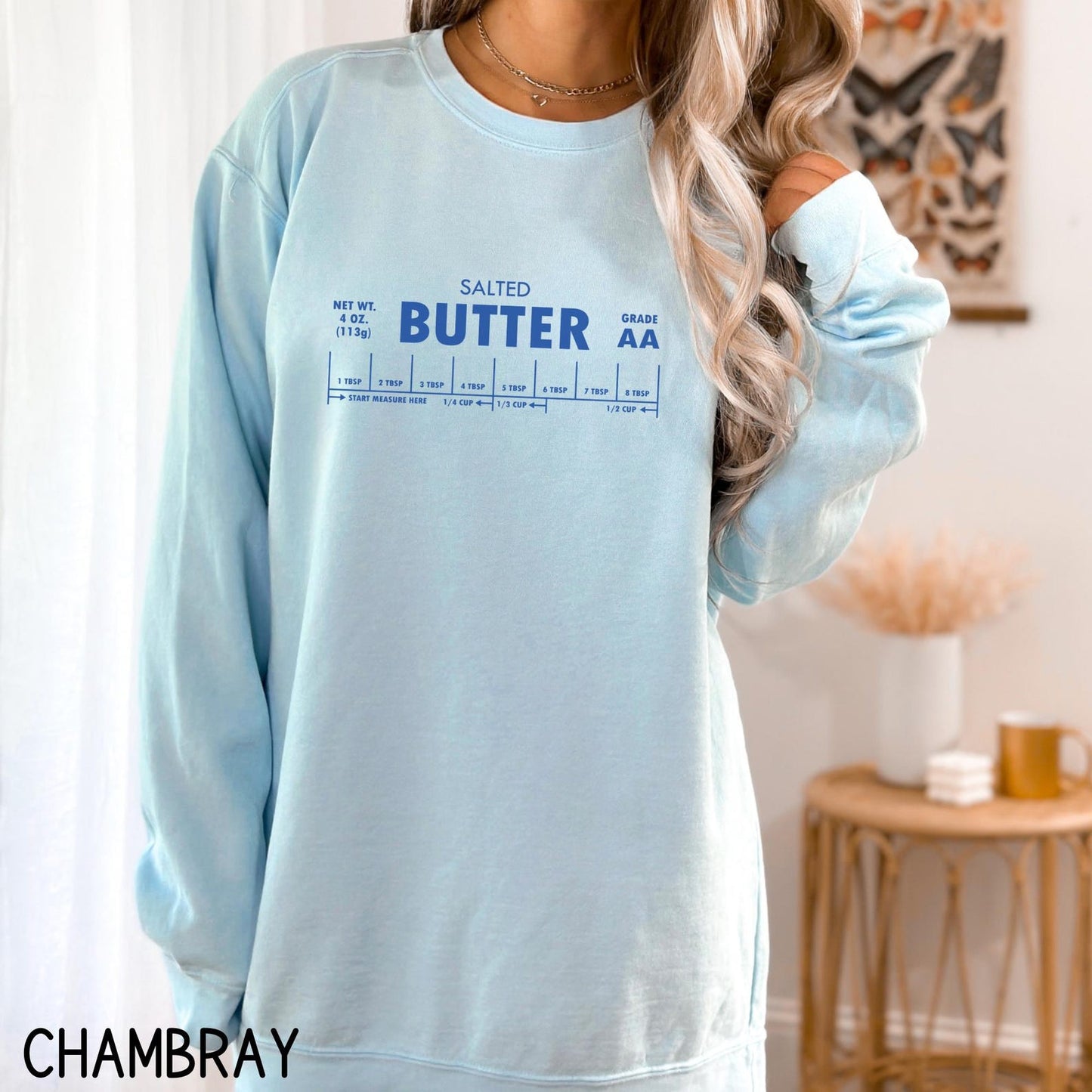 Salted Butter Sweatshirt Comfort Colors funny baker gift for butter lovers