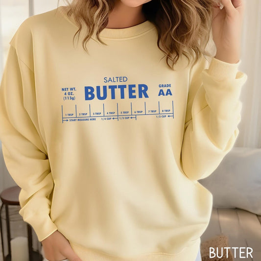 Salted Butter Sweatshirt Comfort Colors funny baker gift for butter lovers