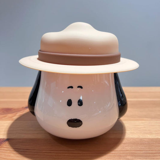 Snoopy ceramic mug with lid 500ml for coffee or tea