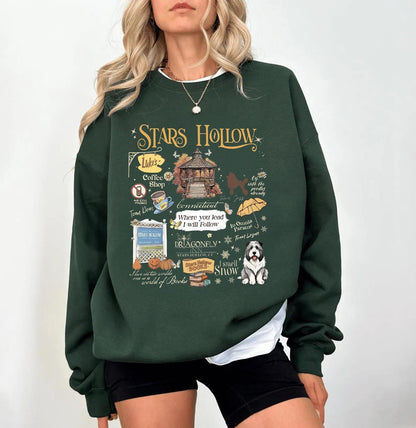 Stars Hollow inspired Gilmore Girls cozy sweatshirt for fall fans