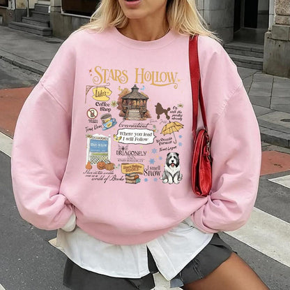 Stars Hollow inspired Gilmore Girls cozy sweatshirt for fall fans