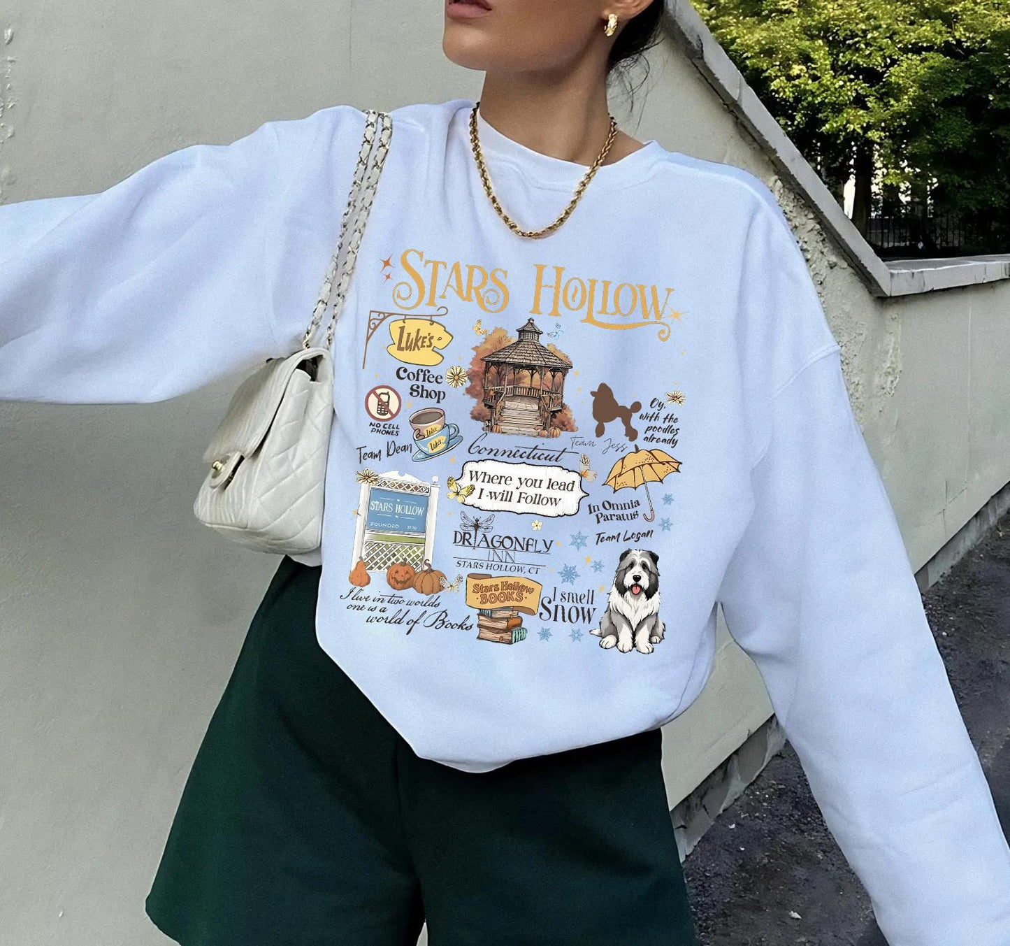 Stars Hollow inspired Gilmore Girls cozy sweatshirt for fall fans