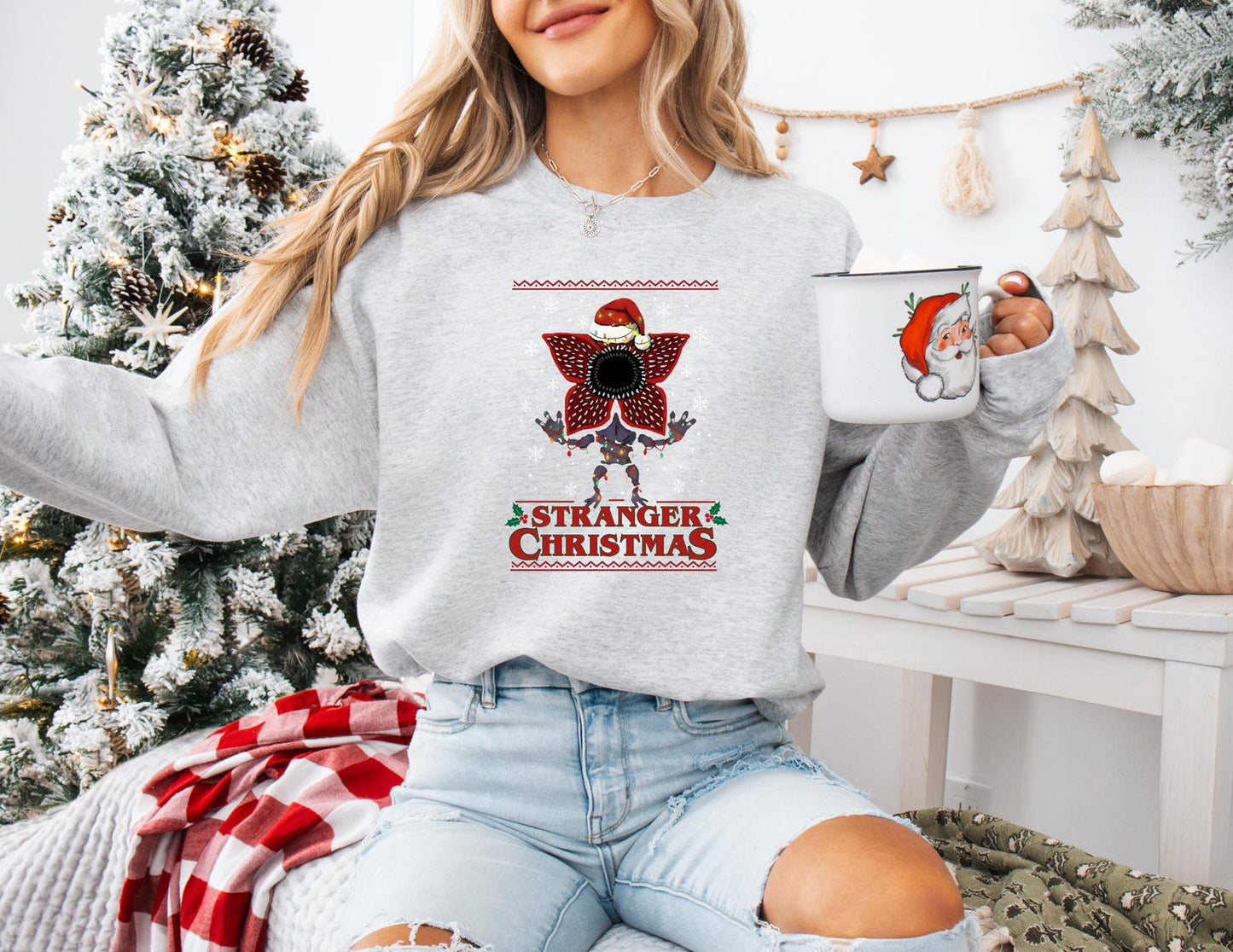 Stranger Christmas Shirt Retro 80s Funny Holiday Tee