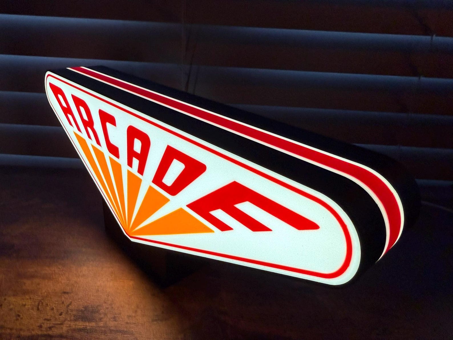 Stranger Things arcade LED sign wall decor glowing Hawkins design