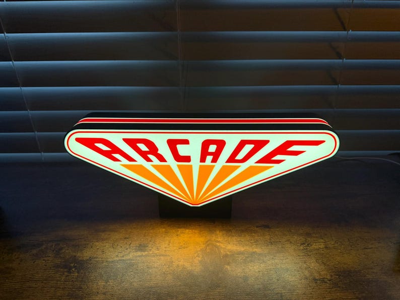 Stranger Things arcade LED sign wall decor glowing Hawkins design