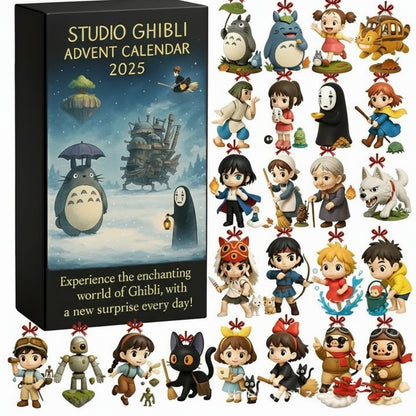 Studio Ghibli Advent Calendar 2025 with character figurines on a white background