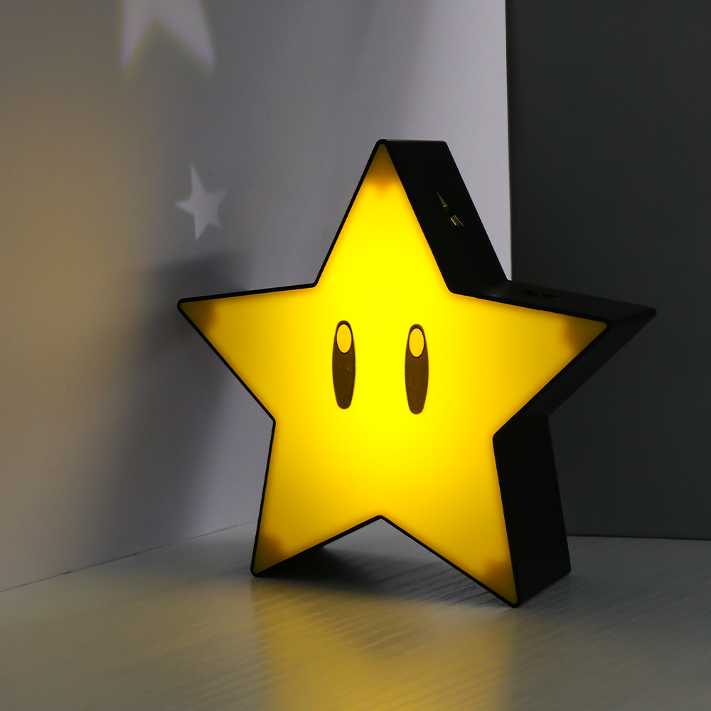 Super Mario Bros LED night lamp with Boo, Koopa Troopa, Star and Mushroom figures