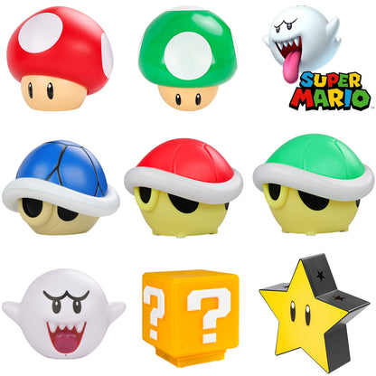 Super Mario Bros LED night lamp with Boo, Koopa Troopa, Star and Mushroom figures