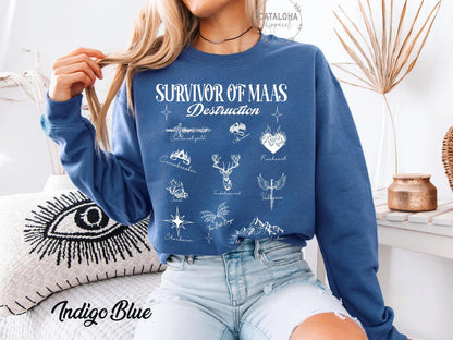 Survivor of Maas destruction hoodie for Throne of Glass and ACOTAR fans
