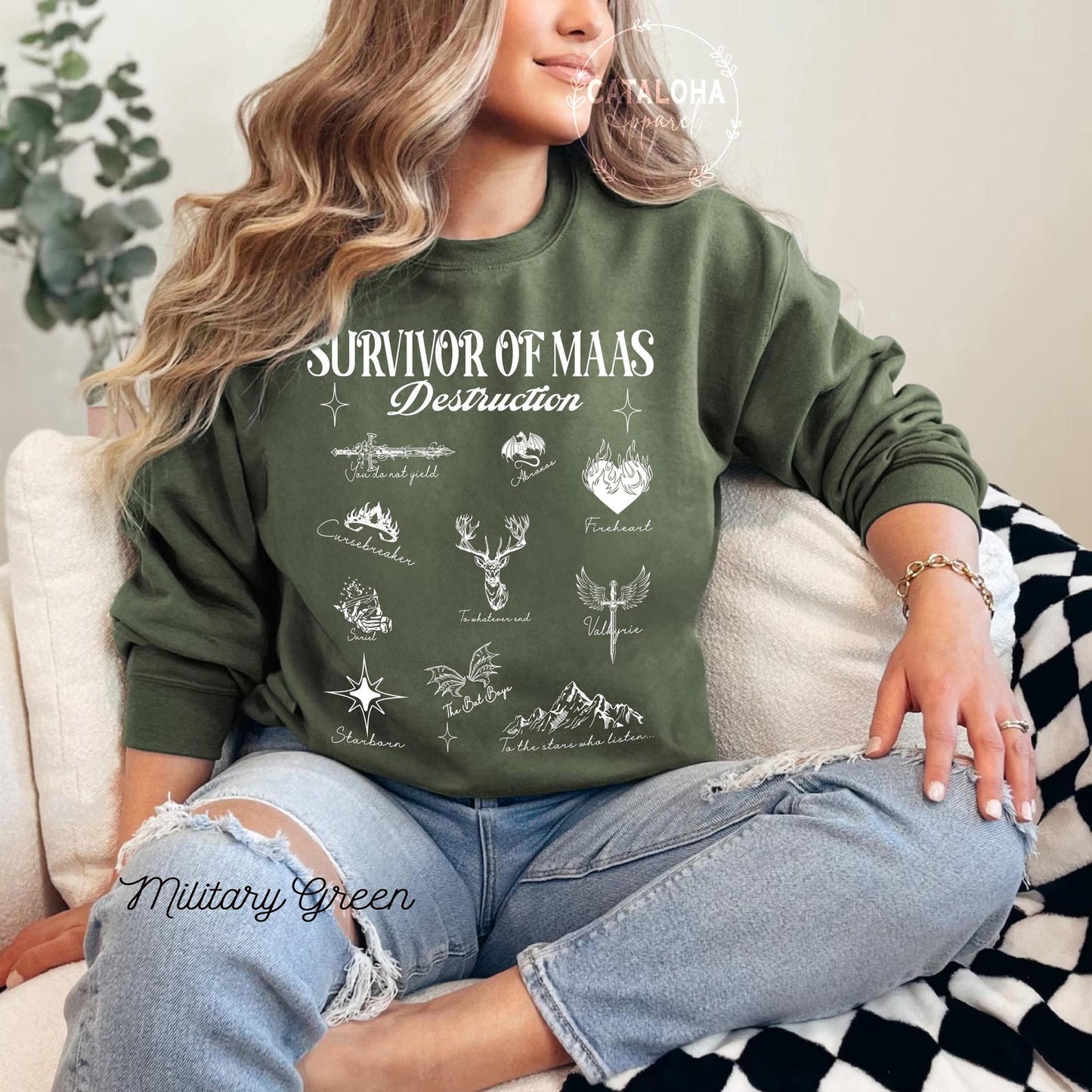 Survivor of Maas destruction hoodie for Throne of Glass and ACOTAR fans