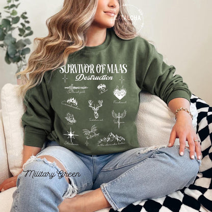 Survivor of Maas destruction hoodie for Throne of Glass and ACOTAR fans