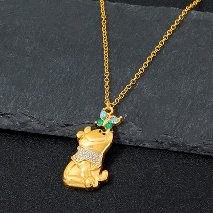 Winnie the Pooh Gold Earrings
